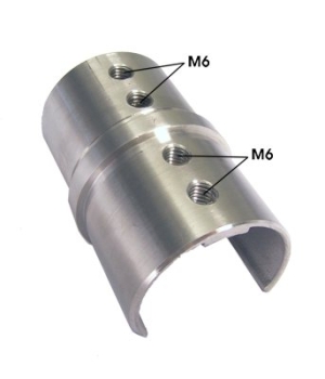 Verbinder f�r Nutrohrsystem 42,4/1,5 mm, Korn 320, V2A